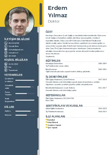 Sağlık Çalışanı Cv Örnekleri cv indir